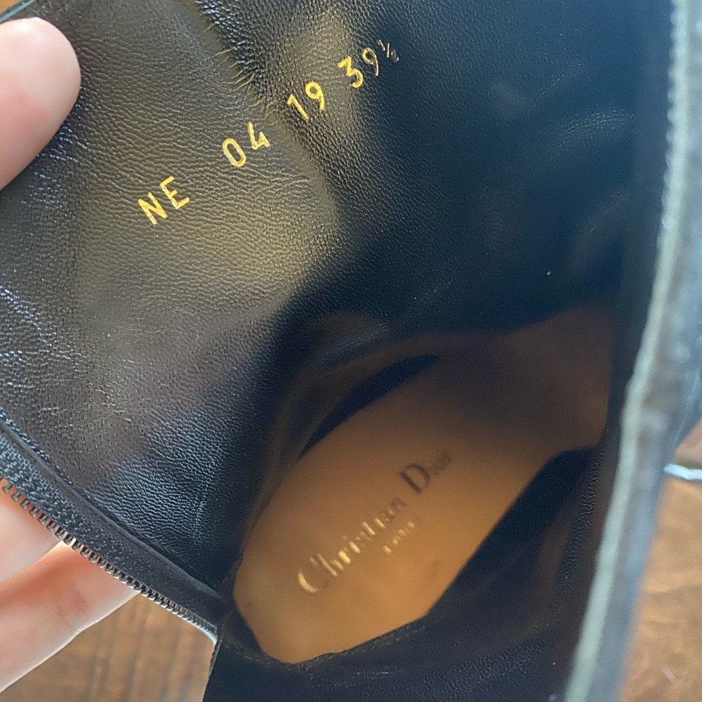 Christian Dior Suede Booties Black 39 1/2 - Picture 8 of 12